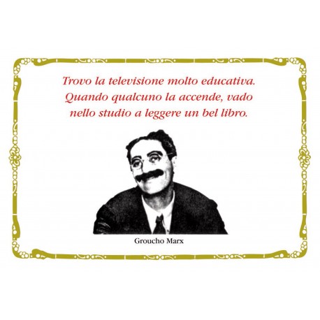 CARTOLINA COLONNESE GROUCHO MARX LA TELEVISIONE