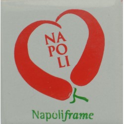 Magnete Ceramico Napoli - Cerasielli a Cuore Grigio