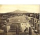 Veduta della Piazza col Foro civile di Pompei - Fotografia originale d`epoca, fine `800