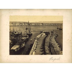 Napoli Molo - Fotografia originale d`epoca di fine `800