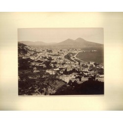 Napoli, Panorama dal Vomero - Fotografia originale d`epoca di fine `800