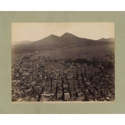 Napoli, Panorama da S. Martino - Fotografia originale d`epoca di fine `800