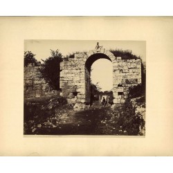 Porta della Sirena Pesto Paestum - Fotografia originale d`epoca di fine `800