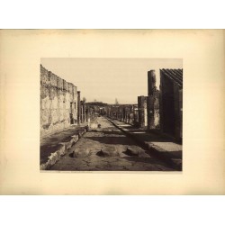 Fotografia d`epoca fine `800 - Strada dell`Abbondanza, Pompei.
